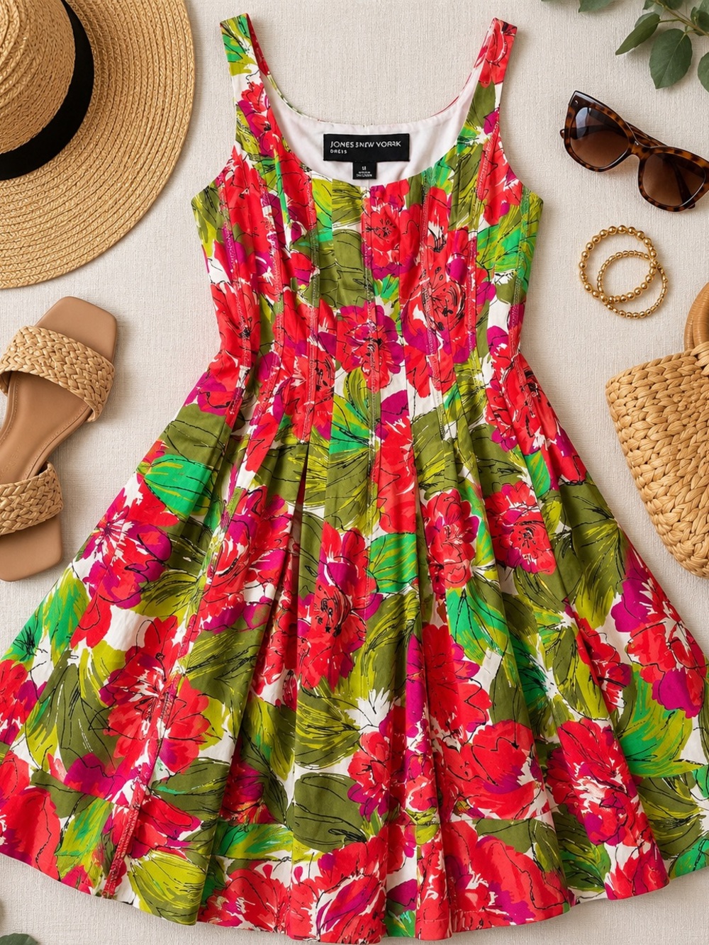 Jones New York Floral Fit & Flare Dress – Size 14